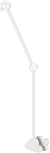 360° Rotating Baby Crib Mobile Arm,27.2 Inches Wooden Baby Mobile Hanger for Crib,Adjustable Mobile Arm for Crib Cot Bed Bassinet Wind Chimes Bed Bell Nursery Cloud Design (White) in Kuwait