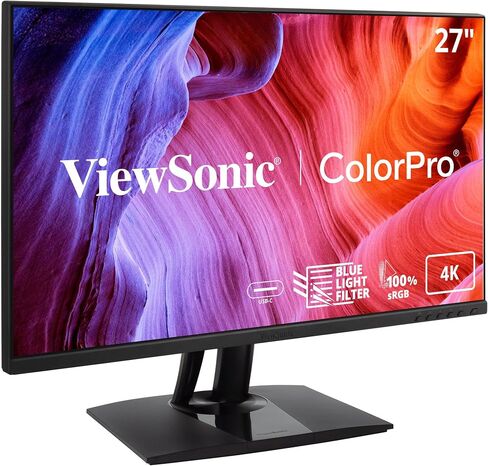 ViewSonic VP2756-4K 27 Inch 4K UHD IPS Ergonomic Monitor with Ultra-Thin Bezels, Color Accuracy, Pantone Validated, 60W USB C in Saudi Arabia