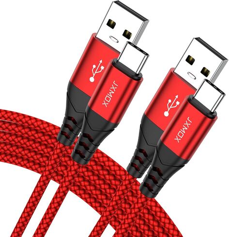 JXMOX USB Type C Cable,USB A to USB C 3A Fast Charging (3.3ft 5-Pack) Braided Charge Cord Compatible with iPhone 15 Pro Max,Samsung Galaxy S10 S9 S8 Plus,Note 9 8,A11 A20 A51,LG G6 G7 V30 V35,Moto Z3 in Saudi Arabia