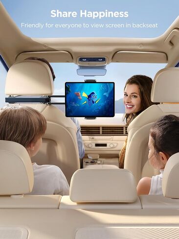 JOYROOM Tablet Holder for Car Headrest, [ Folding Extension Arm] iPad Holder for Car Backseat for Kids, Road Trip Essentials, for 4.7-12.9" Cellphones and iPad Pro, Air, Mini, Galaxy, Fire in Saudi Arabia