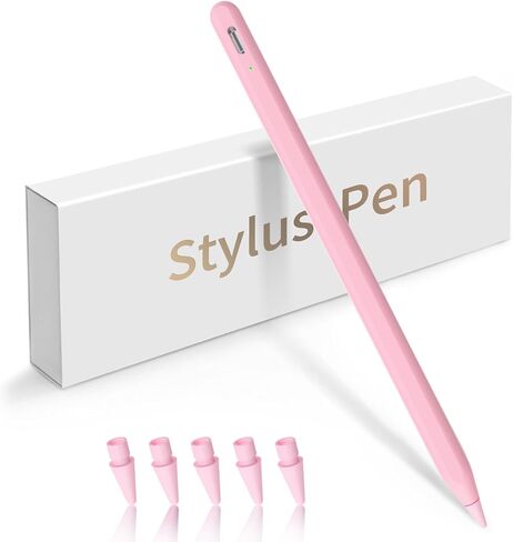 iPad Apple Pencil الجيل التاسع والعاشر، قلم سريع الشحن لجهاز iPad وحساسية الميل ورفض راحة اليد، متوافق مع iPad Pro 11/12.9in، iPad Mini 5/6، iPad 6/7/8/9/10، iPad Air 3/4/ 5 (أبيض) in Saudi Arabia