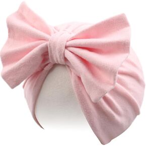 PESAAT Baby Girl Turban Newborn Hats Spring Cotton Newborn Beanies for Girls 0-6 Months