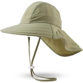 JANGANNSA Baby Sun Hat Boys Girls Infant Toddler Bucket Hat Kids Neck Flap Sun Protect Cap Beach