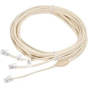 ECS RJ11 Line 1/Line 2 Phone Cable Splitter Adapter - Split a 2 Line Wall Jack Into 2 Separate Single Lines or 2 Single Wall Jacks Into a 2 Line Phone