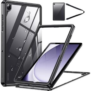 Temdan for Samsung Galaxy Tab A9+ Plus Case Waterproof,[Full Body Shockproof Protective] [Military Rugged] Galaxy A9 Plus Tablet Case 11" 2023 with Built-in Screen Protector,Hand/Shoulder Strap