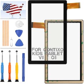 New 7 inch Touch Screen Digitizer Glass for Contixo 16G V8-2 V9-3 / WEEPAD 2HIX 30pin Tablet PC Sensor Full Panel Replacement Repair Parts Kit +Free Tools (17.3cmx10.5cm)