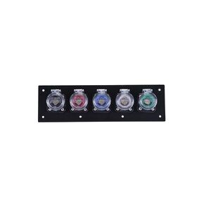 5 Position CAM Lock Panel, 400 Amp, 3 Phase 120/208V, Male, 90°, Double Set-Screw Connections with NEMA 3R Clear Snap-Back, Series 16 CAM Connectors, Power Distribution Panel