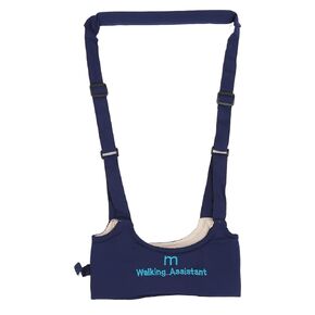 Baby Walker Harness,Baby Walking Harness with Adjustable Shoulder Straps, Relieve Back Pain, Prevent Getting Lost, Skin Friendly Handheld Kids Walker Helper (Navy Blue)