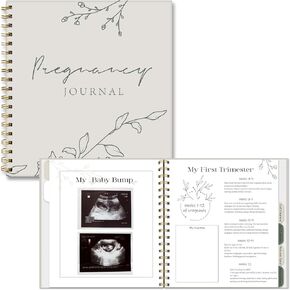 Vienrose Pregnancy Journal Book Planner Expecting Mom Must Haves to be gift, Weekly Monthly Organizer to Track Milestones, Beige