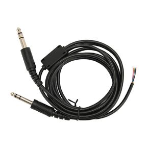 GOWENIC Aviation Headphone Cable, Replacement Aviation Headset Cable for David Clark AVCOMM with Dual GA Plugs, 6.6ft Length