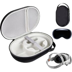 حافظة حماية صلبة مقاومة للخدش والسقوط لسماعات Vision Pro VR لملحقات Apple Vision Pro للسفر والتخزين المنزلي (أسود) in Kuwait