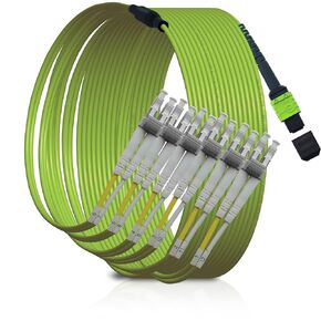 كابل ألياف 7M/23FT MPO إلى MPO النوع B LSZH OM5 12-Core لـ QSFP+&QSFP28/EPON&GPON MPO-MPO Multimode MPO/UPC إلى MPO/UPC وصلة ربط الألياف البصرية متوافقة مع MTP/8-Core-XNUNU541-7