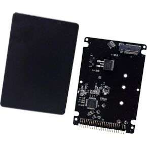 Deal4GO NGFF M.2 SSD SATA to IDE 2.5"" Adapter PATA 44-pin Hard Disk Board with Enclosure Case (Black), M2509A25