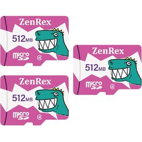 512MB Pack of 1, 3 Count MicroSD C4 Memory Card for Corporate Data Dtorage and File Transfer with Adapter