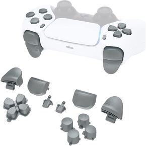 eXtremeRate Replacement D-pad R1 L1 R2 L2 Triggers Share Options Face Buttons, Black Full Set Buttons Compatible with ps5 Controller BDM-010 & BDM-020