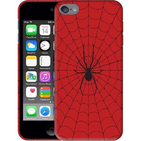 SM Cases iPod Touch 7 Case, iPod Touch 6 Case, iPod Touch 5 Case - Spider Web Red Print Design 3D Printed Phone Back Hard Plastic Cover Case for iPod Touch 7/6 / 5.