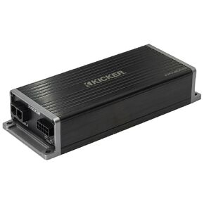 KICKER 51KPX3004 300 Watt Powersports 4-Channel Amplifier, 75 Watts RMS x 4 @ 2-Ohm, 350 Watts Dynamic Power, Weather Resistant Design, Selectable 12 dB Crossovers, Efficient Class D Design