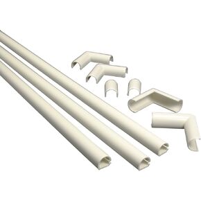 Legrand Wiremold C100 Cordmate 9 Foot 9 Piece Cord Cover Kit, Organizer for Wall, Holds 1 Cord or Cable, Ivory (1 Pack)