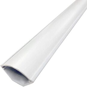 Electriduct Small Corner Duct Cable Raceway (1075 Series) - 5 Feet - White
