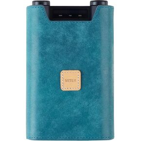 MITER CASE for Shanling H7, Handmade Italy Pueblo Leather Case Cover for H7 (Dark Green)