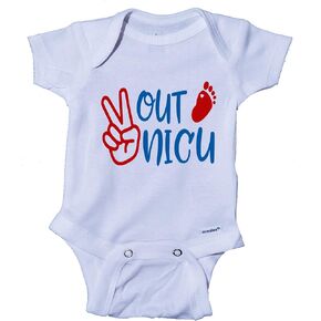 Peace Out NICU - NICU Baby Onesie® - NICU Graduate - Going Home Preemie - 0-3 Months