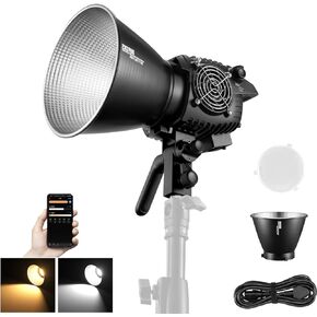 ZHIYUN MOLUS B200 200W مصباح فيديو LED ثنائي اللون، التحكم في التطبيق 39990 Lux 2700K-6500K CRI 96+ ضوء COB صامت مع 13 تأثيرات ضوئية Bowens Mount لإضاءة التصوير الفوتوغرافي في استوديو صناعة الأفلام in Kuwait