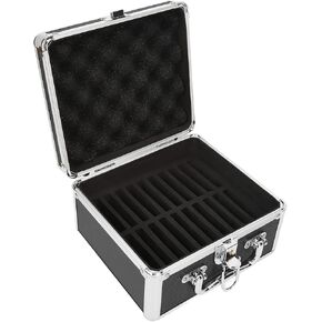 Pomya 2.5In Hard Drive Storage Box 20 Bays 2.5 Inch Hard Disk Box Double Handle Hard Drive Case with Security Lock for 2.5 Inch Hard Drive