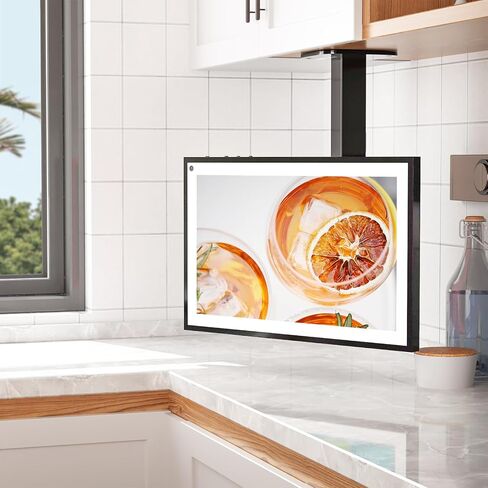 WALI Under Cabinet Mount for Echo Show 15, 360 Degree Rotation Mounting Bracket, Tilt Swivel for Alexa Echo Show 15, Holds up to 5.5lbs (ECS003), Black in Saudi Arabia