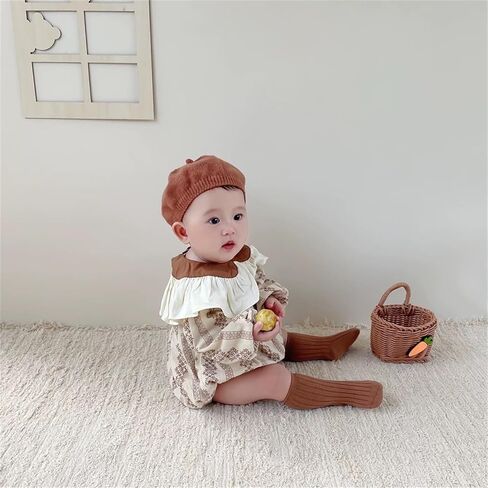 Baby Beret Hat Toddler Girls Fall Winter Warm Beanie Cap Little Girl French Artist Knit Hat for 0-12 Months in Kuwait