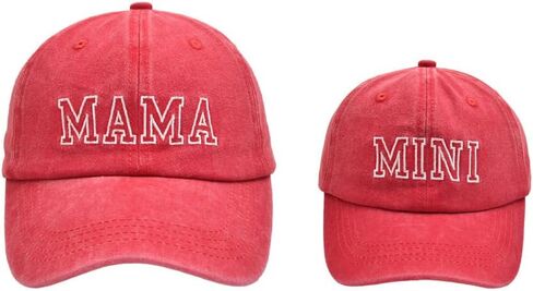 2PCS Parent-Child Hat, Family Hat for Mother Daughter Son Baby, Adjustable Cotton Embroidered Baseball Cap in Saudi Arabia