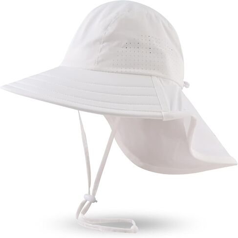 JANGANNSA Baby Sun Hat Boys Girls Infant Toddler Bucket Hat Kids Neck Flap Sun Protect Cap Beach in Saudi Arabia