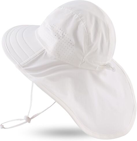 JANGANNSA Baby Sun Hat Boys Girls Infant Toddler Bucket Hat Kids Neck Flap Sun Protect Cap Beach in Saudi Arabia