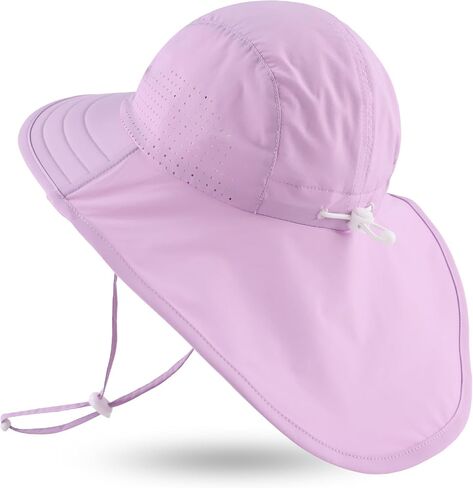 JANGANNSA Baby Sun Hat Boys Girls Infant Toddler Bucket Hat Kids Neck Flap Sun Protect Cap Beach in Saudi Arabia