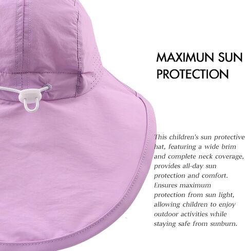 JANGANNSA Baby Sun Hat Boys Girls Infant Toddler Bucket Hat Kids Neck Flap Sun Protect Cap Beach in Saudi Arabia