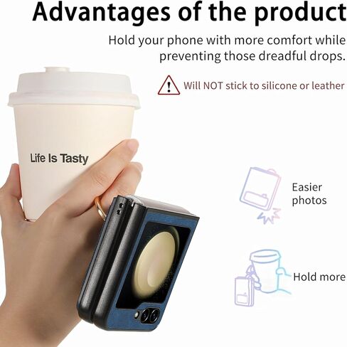 لهاتف Samsung Galaxy Z Flip 6 مع حامل بطاقة، حافظة هاتف بمحفظة مع حامل دائري مدمج من جلد البولي يوريثان حافظة واقية للنساء والفتيات Samsung Galaxy Z Flip 6 بني in Kuwait