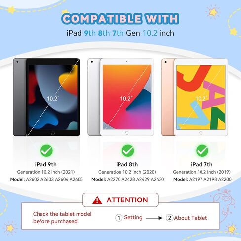 for iPad 9th 8th 7th Generation Case iPad 10.2 Case with Screen Protector ShoulderProtector 360 Rotating Kickstand for Kids Girl Cute Pig Silicone Tablet Cover for iPad 9th/8th/7th Gen 10.2''（pink） in Kuwait