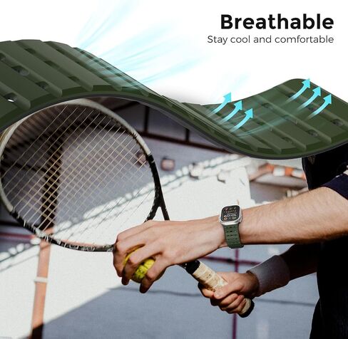 Magnetic Sport Band Compatible with Apple Watch Band 49mm 45mm 44mm 42mm for Men Women, Anti Sweat Soft Silicone Breathable Wide Strap for iWatch Ultra 2 Series SE 9 8 7 6 5 4 3 in Saudi Arabia