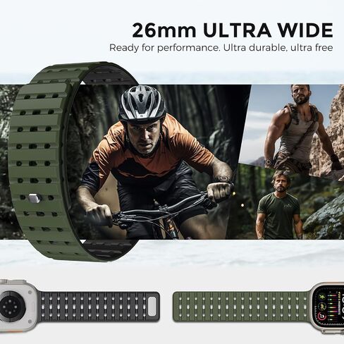 Magnetic Sport Band Compatible with Apple Watch Band 49mm 45mm 44mm 42mm for Men Women, Anti Sweat Soft Silicone Breathable Wide Strap for iWatch Ultra 2 Series SE 9 8 7 6 5 4 3 in Saudi Arabia