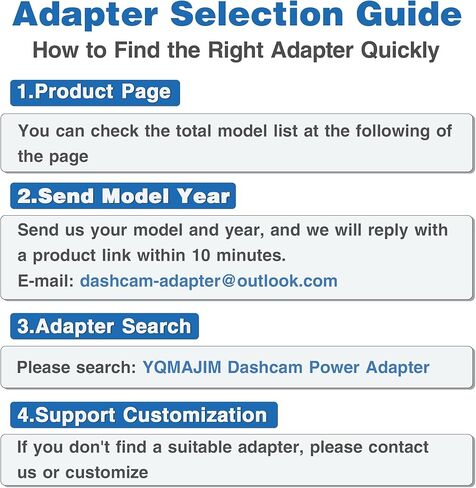 محول طاقة YQMAJIM DashCam، (5P TypeF) متوافق مع Select Ford Mach-E، Bronco Sport، Explorer مع مرآة الرؤية الخلفية ذات التعتيم التلقائي، كابل محول USB مدمج لإخفاء لوحة الرادار، تثبيت نظيف in Kuwait