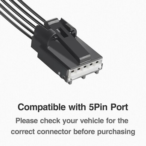 محول طاقة YQMAJIM DashCam، (5P TypeF) متوافق مع Select Ford Mach-E، Bronco Sport، Explorer مع مرآة الرؤية الخلفية ذات التعتيم التلقائي، كابل محول USB مدمج لإخفاء لوحة الرادار، تثبيت نظيف in Kuwait