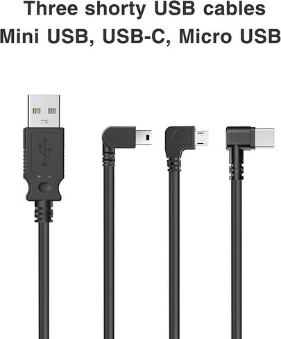 محول طاقة YQMAJIM DashCam، (5P TypeF) متوافق مع Select Ford Mach-E، Bronco Sport، Explorer مع مرآة الرؤية الخلفية ذات التعتيم التلقائي، كابل محول USB مدمج لإخفاء لوحة الرادار، تثبيت نظيف in Kuwait