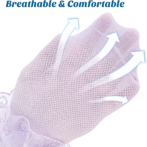 Meeshine 5 Pairs Baby Girls Ruffle Lace Ankle Socks Eyelet Mesh Thin Frilly Dress Cotton Socks for Toddler Kids 1-8T in Saudi Arabia