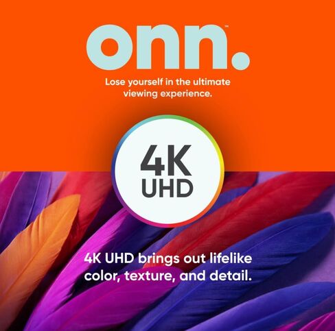 تلفزيون ONN 55 بوصة فئة 4K HDR10+ الذكي + حامل حائط مجاني مع اتصال Wi-Fi وتطبيق الهاتف المحمول | تلفزيون بشاشة مسطحة | متوافق مع مجموعة المنزل | Alexa وGoogle Assistant (متجدد) in Kuwait