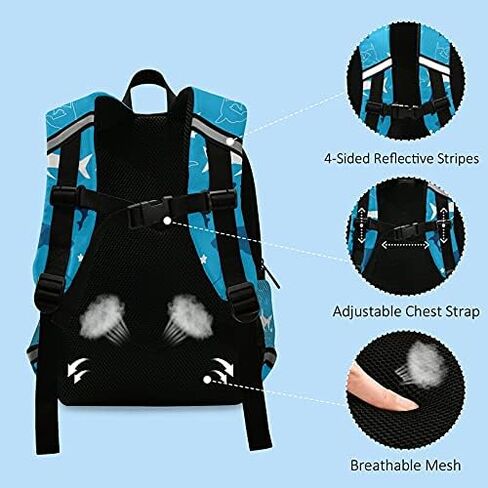 QUGRL Dalmatian Dog Kids Toddler Backpack with Leash Harness Blue Kindergarten Child Schoolbag Preschool Nursery Baby Travel Bag for Boys Girls 3-8 Years in Saudi Arabia
