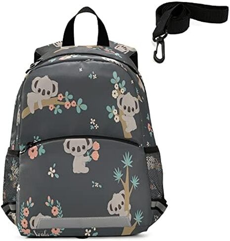 QUGRL Dalmatian Dog Kids Toddler Backpack with Leash Harness Blue Kindergarten Child Schoolbag Preschool Nursery Baby Travel Bag for Boys Girls 3-8 Years in Saudi Arabia