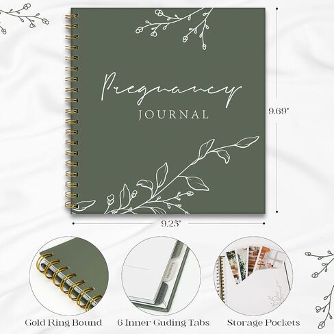 Vienrose Pregnancy Journal Book Planner Expecting Mom Must Haves to be gift, Weekly Monthly Organizer to Track Milestones, Beige in Saudi Arabia