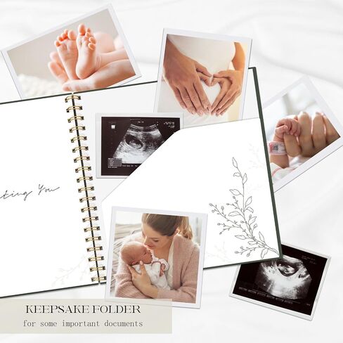Vienrose Pregnancy Journal Book Planner Expecting Mom Must Haves to be gift, Weekly Monthly Organizer to Track Milestones, Beige in Saudi Arabia