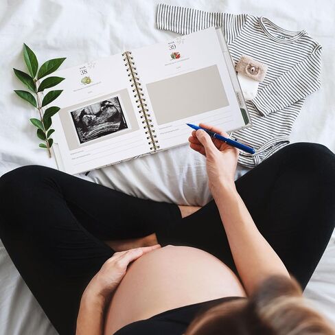 Vienrose Pregnancy Journal Book Planner Expecting Mom Must Haves to be gift, Weekly Monthly Organizer to Track Milestones, Beige in Saudi Arabia