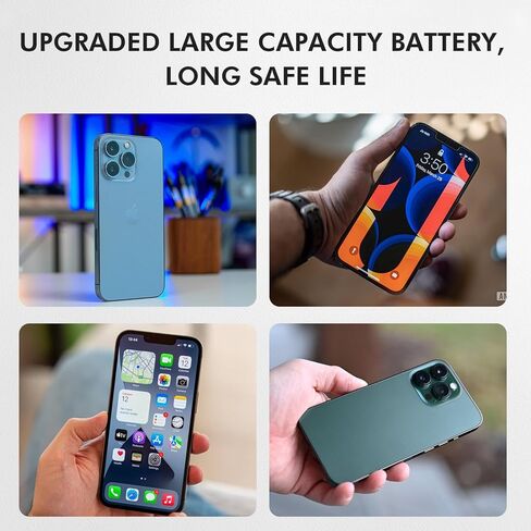 5000mAh Battery for iPhone 13 pro max (New Version 2024) Ultra-high Capacity Replacement 0 Cycle Battery Compatible Models A2644 A2645 A2643 A2484 A2641 and a Complete Professional Repair Tool kit in Kuwait