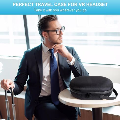 حافظة حماية صلبة مقاومة للخدش والسقوط لسماعات Vision Pro VR لملحقات Apple Vision Pro للسفر والتخزين المنزلي (أسود) in Kuwait